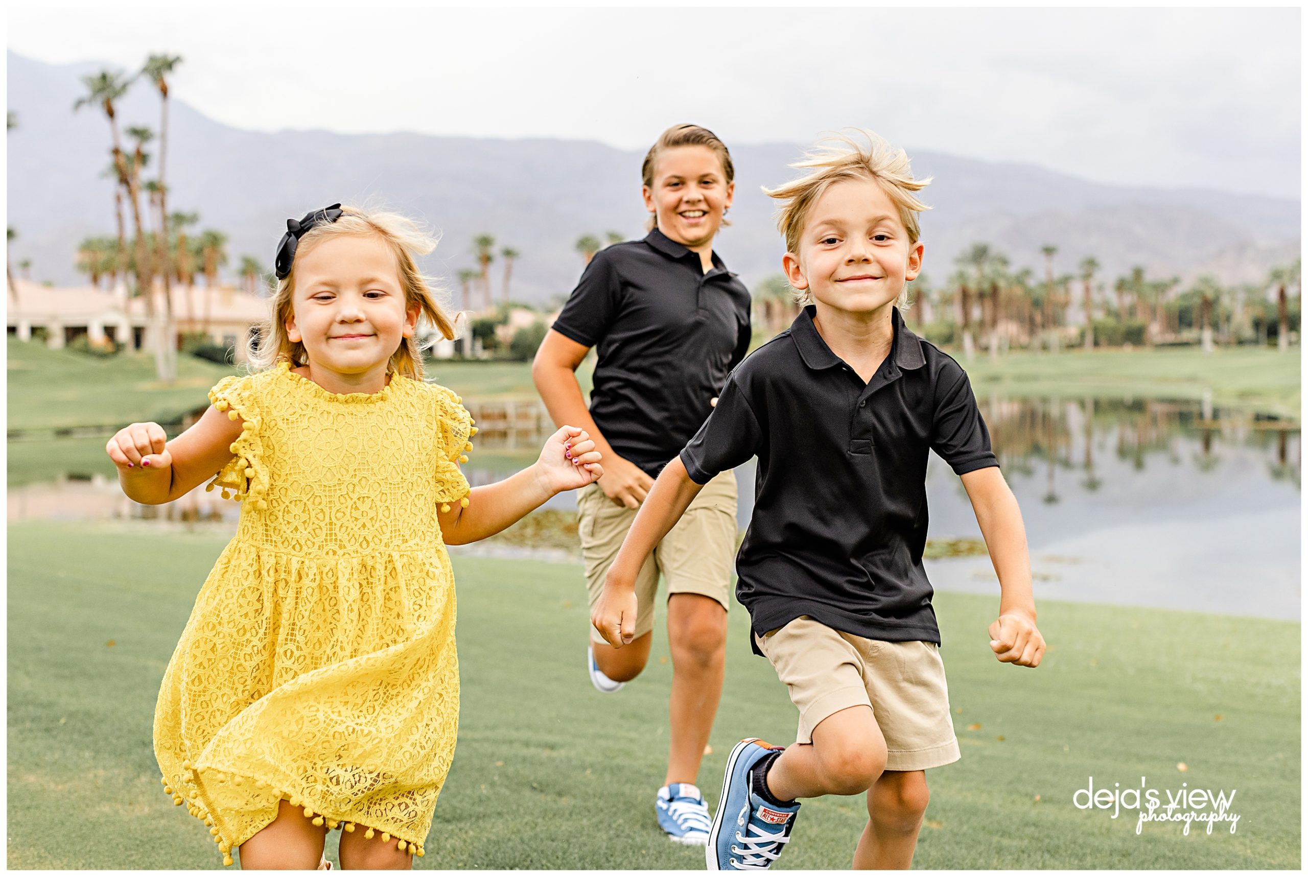 kids running during photoshoot